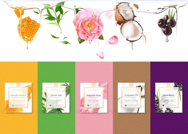 Linha de máscaras "Farm to Face" da FOREO