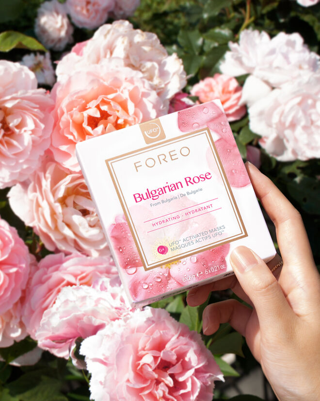 Máscara Bulgarian Rose, €19.99 (embalagem de 6 unidades), FOREO