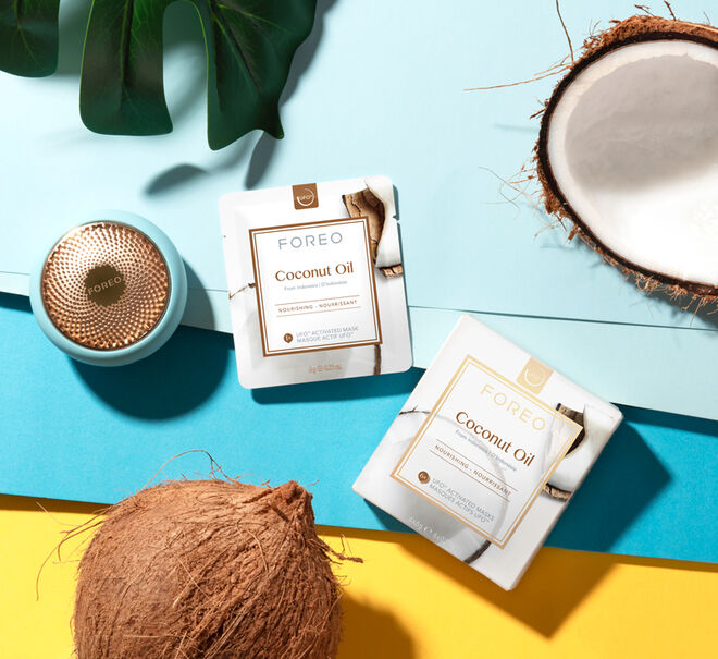 Máscara Coconut Oil, €19.99 (embalagem de 6 unidades), FOREO