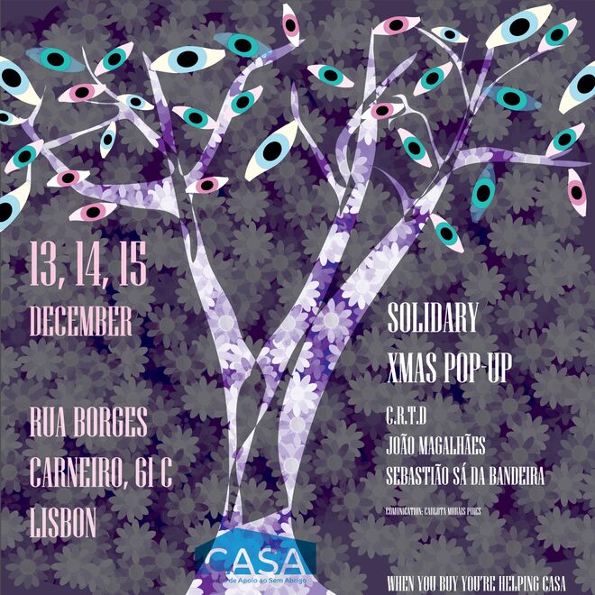 As marcas portuguesas C.R.T.D, João Magalhães e Sebastião Sá da Bandeira juntam-se numa pop-up store de Natal solidária: 20% do valor total das vendas reverterá a favor da CASA, associação que apoia os sem abrigo. 