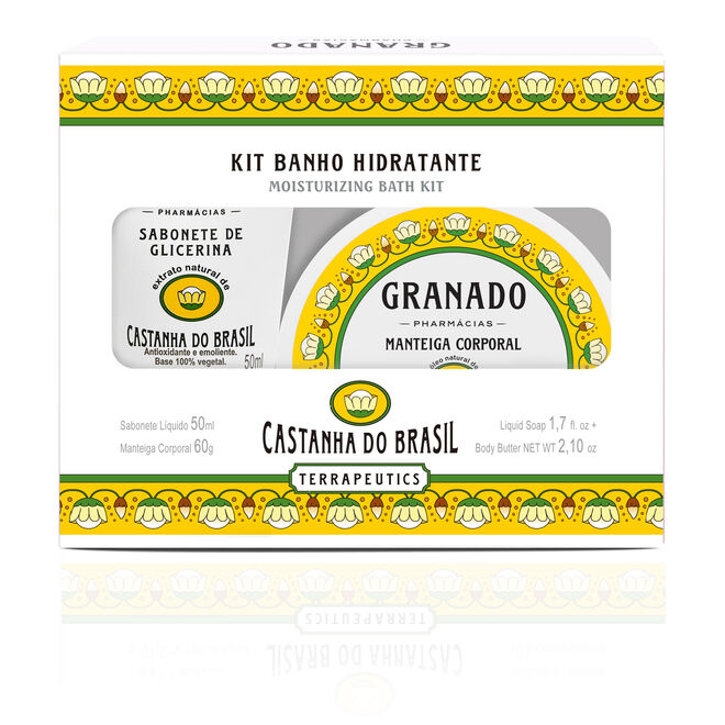 Coffret Hidratante de Banho Castanha do Brasil, inclui um sabonete de glicerina de 50 ml e uma manteiga corporal de 60 g, agora €8, Granado, na Sephora