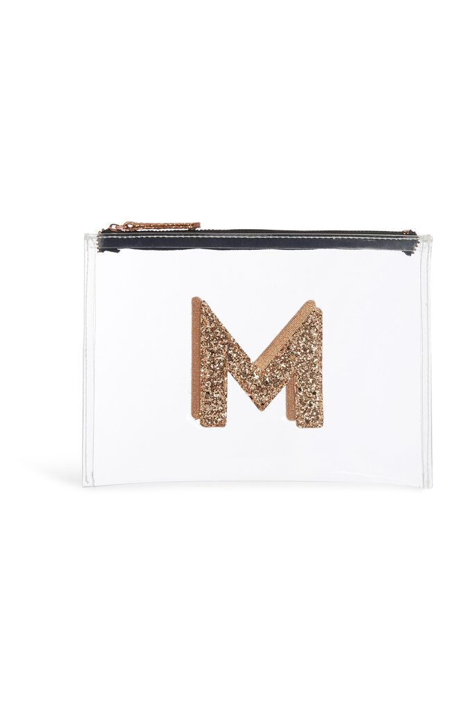 Porta-moedas inicial transparente, €3, Primark