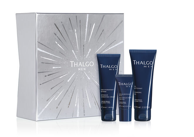 Coffret Thalgo Men com Soin Hidrat Intense 50 ml + Soin Defatigant Yeux 15 ml + Gel Nettoyant 75 ml, €76, Thalgo