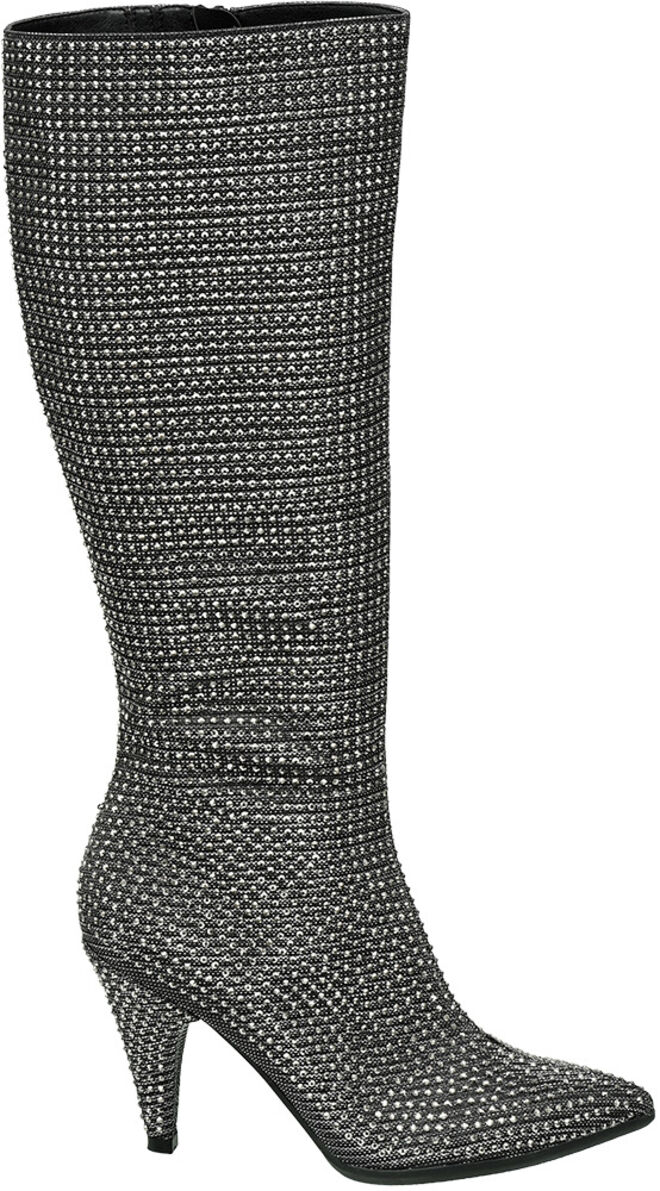 Botas cano alto prateadas Rita Ora x Deichmann, €59,90, Deichmann