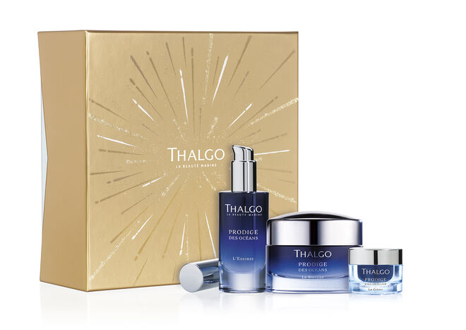 Coffret Prodige com Creme Prodige Rosto 15 ml + Máscara prodige 50 ml + Serum L’Essence 30 ml, €228, Thalgo