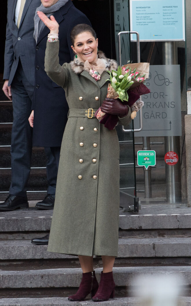 A princesa Victoria da Suécia em Estocolmo em janeiro de 2018. 