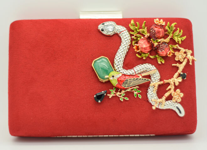Clutch Red Snake, €115, Cata Vassalo