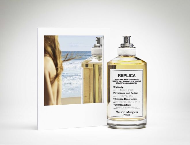 Replica Beach Walk, 100 ml, €95, Maison Margiela, no El Corte Inglés. Na compra de um perfume pode imprimir uma foto para inserir na embalagem personalizada