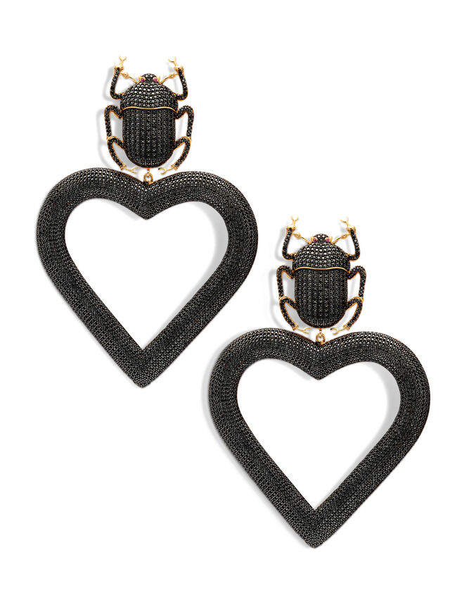 Brincos em metal com banho de ouro e quartzo, €1100, Begum Khan x Aquazzura