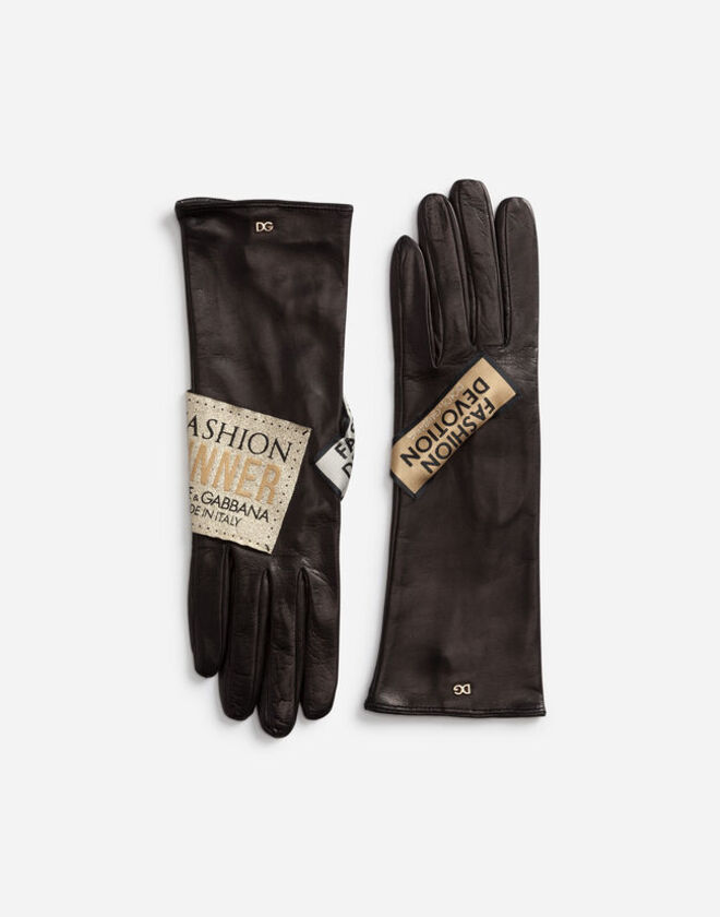 Luvas em pele, €425, Dolce & Gabbana 