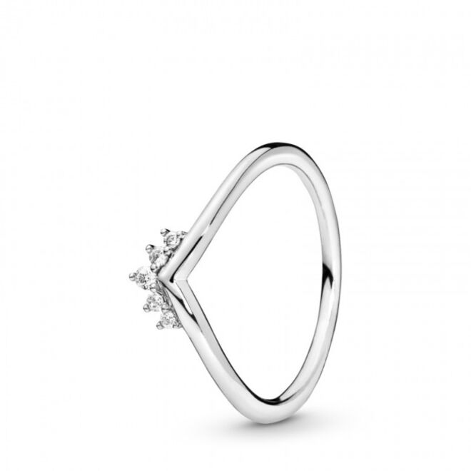 Anel Tiara Wishbone em prata e zircónias, €49, Pandora 