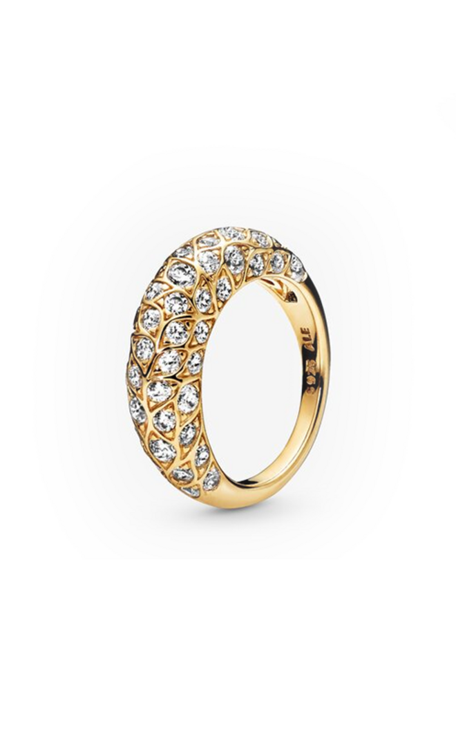 Anel em prata com revestimento em ouro, €149, Pandora 