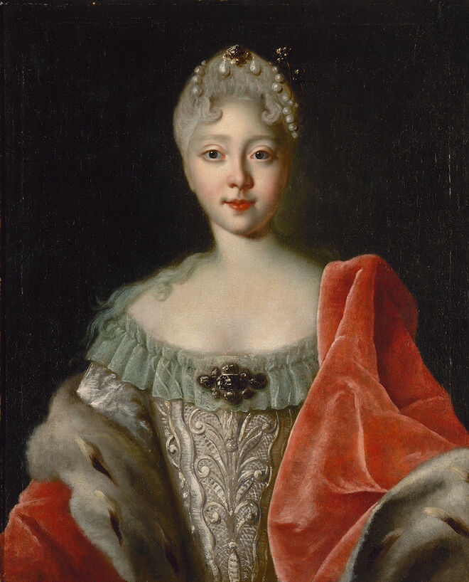 Quadro da exposição Jewels! The Glitter of the Russian Court, no Hermitage Museum de Amesterdão.