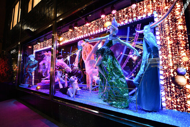 As montras dos armazéns Bloomingdale's, Nova Iorque.