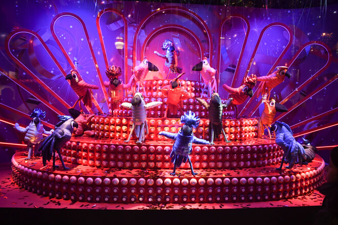 As montras dos armazéns Printemps, Paris.