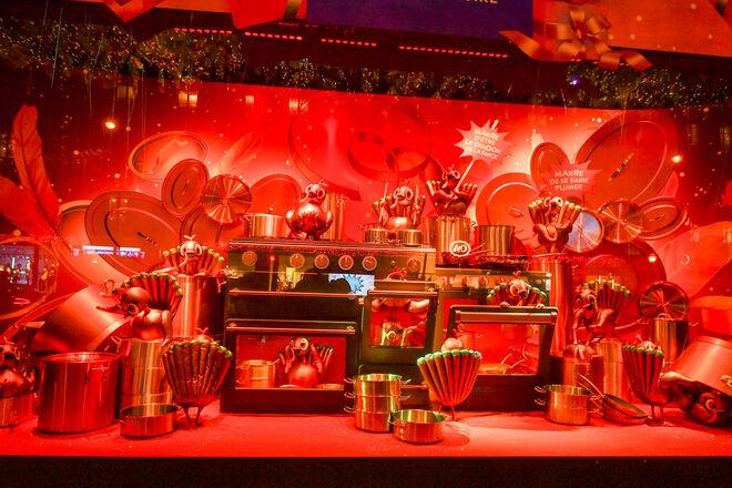 As montras dos armazéns Printemps, Paris.