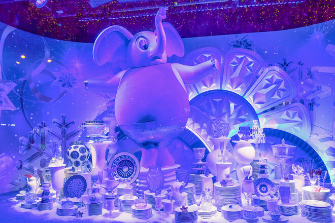 As montras dos armazéns Printemps, Paris.