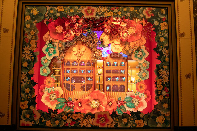 As montras das galerias Lafayette, Paris.