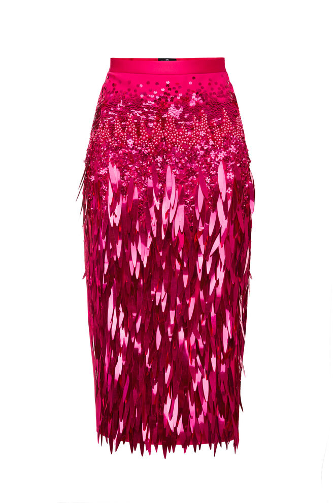 Saia em lantejoulas, €706, Elisabetta Franchi