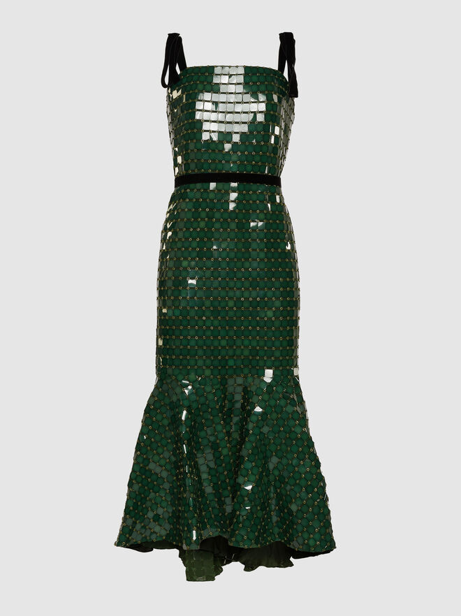 Vestido em lantejoulas, Johanna Ortiz (preço sob consulta)