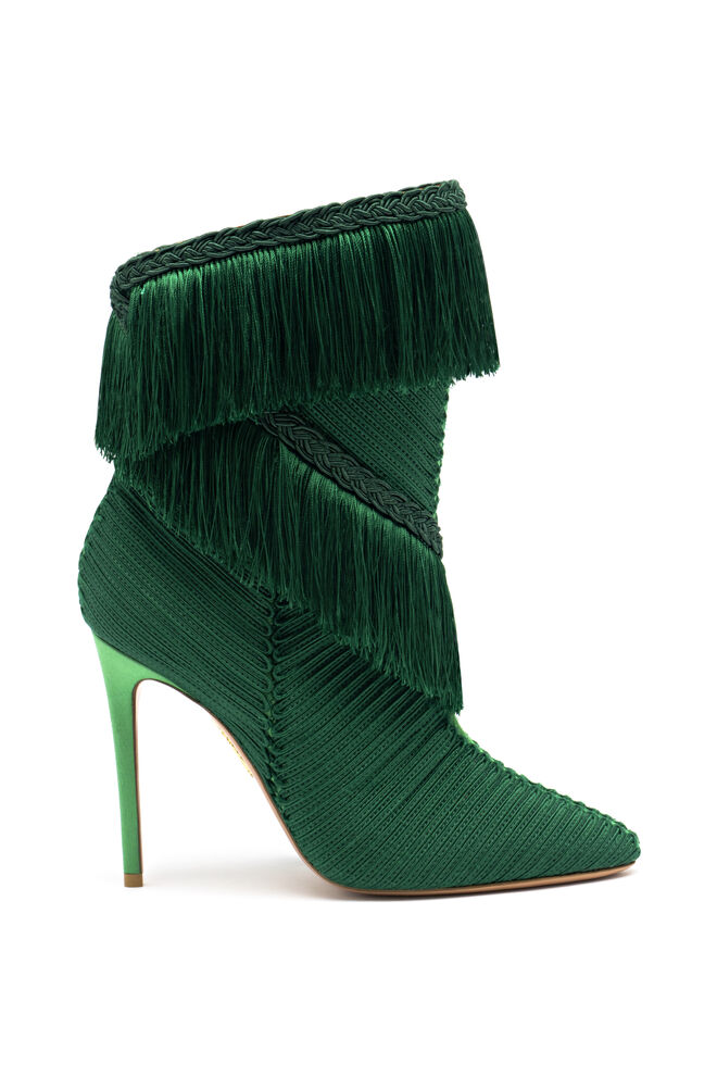 Botas em cetim, €1250, Aquazurra