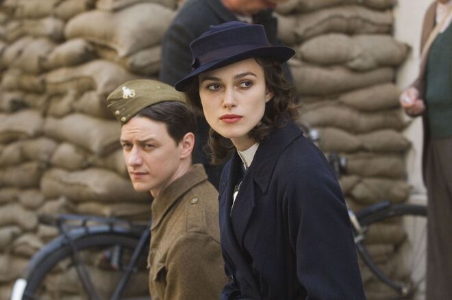 James McAvoy e Keira Knightley em 'Expiação' (2007)