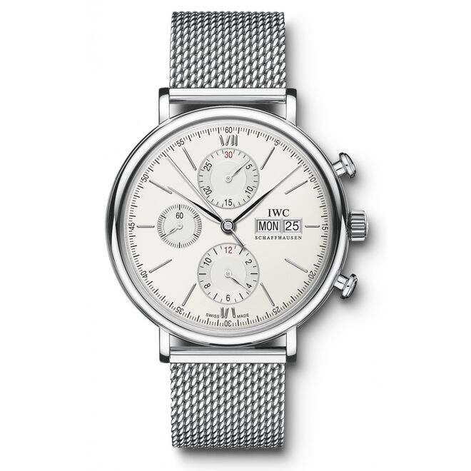 Relógio Portofino Chronograph em aço, €6 600, IWC 