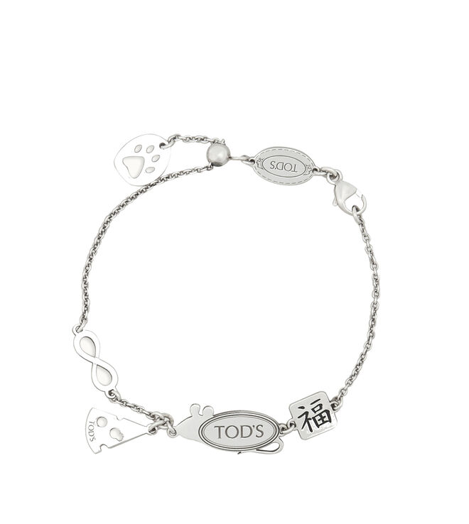 Pulseira Rat and cheese em prateado, €195, Tod's