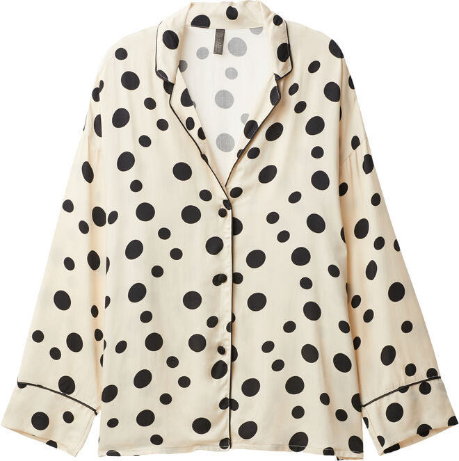 Camisa em Cetim de Viscose Satin Dots, €59,90, Intimissimi