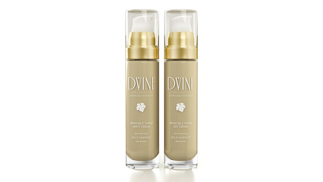 Gold Harvest Creme Dia, 50 ml, €89,50, e Creme Noite, 50 ml, €119, Dvine