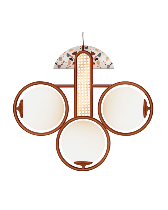 CandeeiroFrameI em metal lacado e palhinha, Mambo Unlimited Ideas (preço sob consulta) 