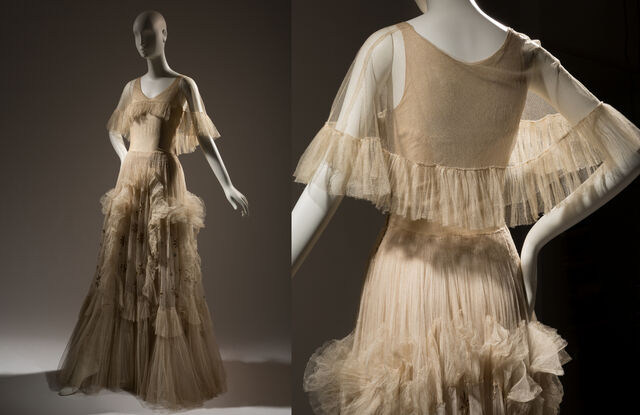 Vestido de Norman Hartnell de 1939. Exposição Ballerina: Fashion’s Modern Muse, no Museu do FIT, em Nova Iorque. 