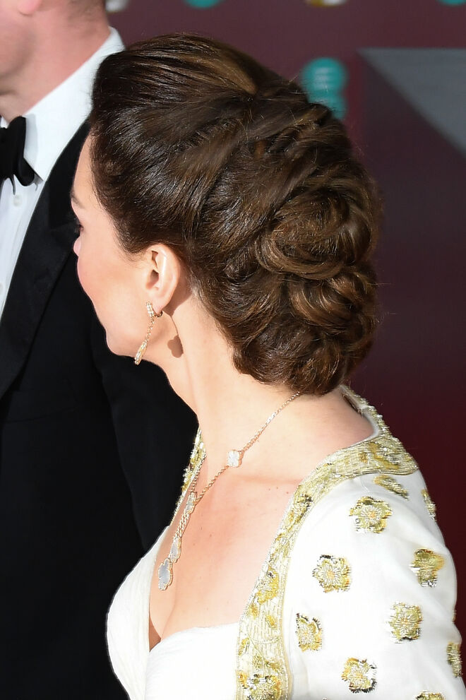 O penteado da duquesa de Cambridge, Kate Middleton, nos BAFTA 2020