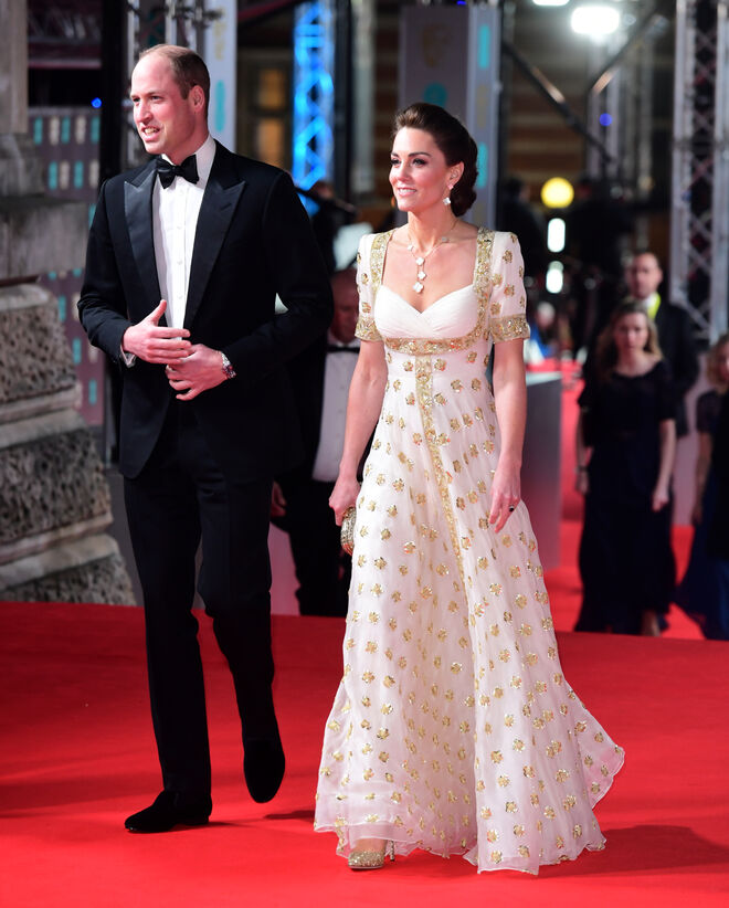 Os duques Cambridge, o príncipe William e Kate Middleton, na passadeira vermelha dos BAFTA 2020