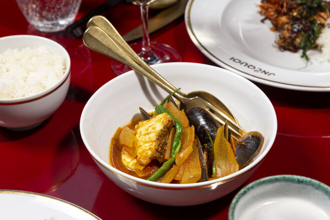 Caril amarelo de peixe