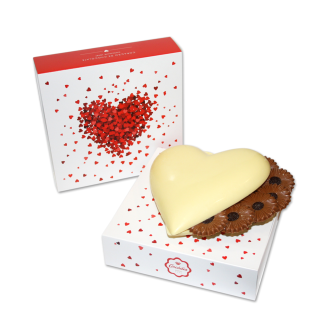 Caixa Coração de chocolate, 260 g, €15, Arcádia