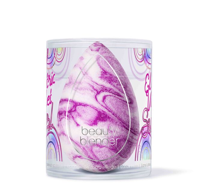 Esponja de maquilhagem Electric Violet Swirl, edição limitada, €17,95, beautyblender, disponível em farmácias e parafarmácias