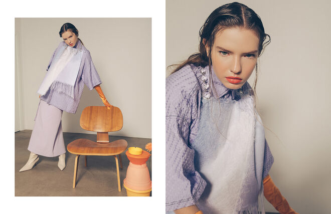 Camisa, Dino Alves. Top, Constança Entrudo. Saia, COS. Botas, Mango. Luvas da produção