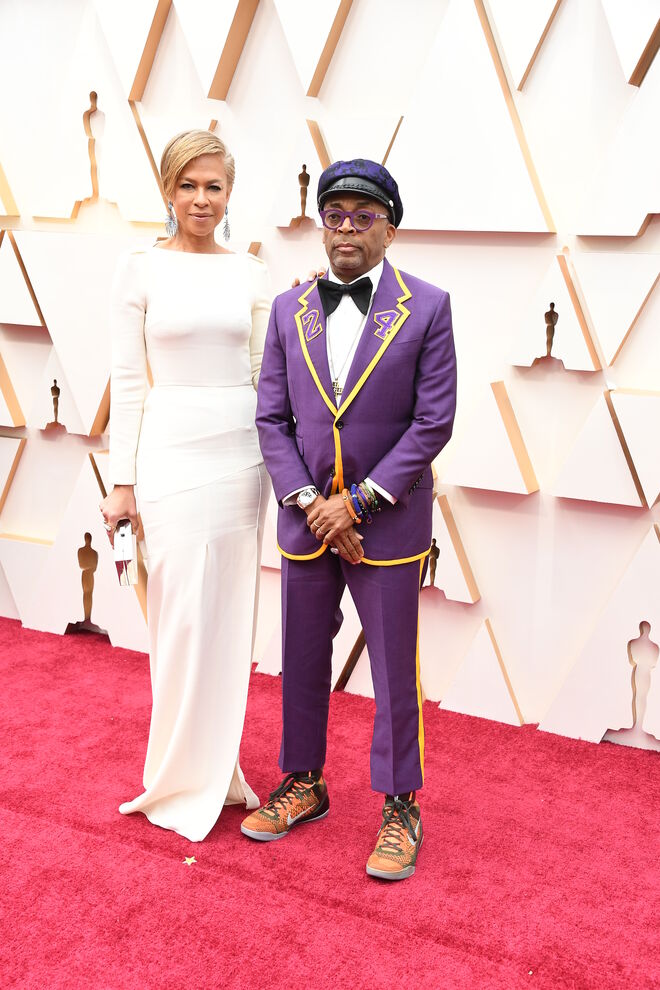 Tonya Lewis Lee e Spike Lee na passadeira dos Óscares 2020, a 9 de fevereiro de 2020