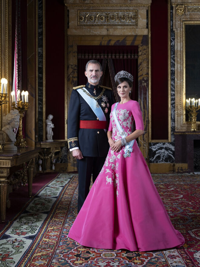 Os reis de Espanha Felipe e Letizia