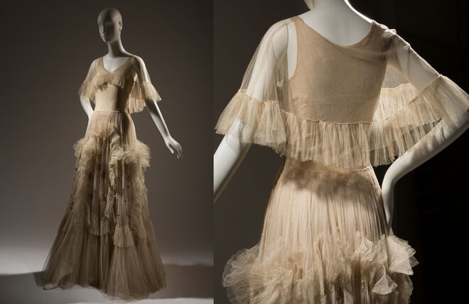 Vestido de Norman Hartnell de 1939. Exposição Ballerina: Fashion’s Modern Muse, no Museu do FIT, em Nova Iorque. 
