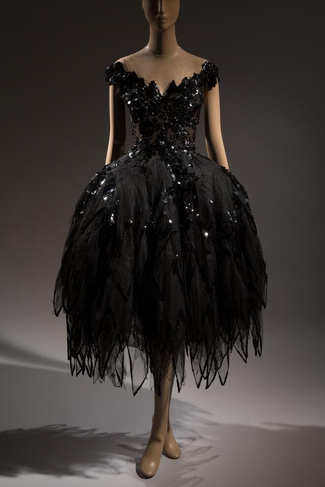 Vestido “Odile” de Howard Greer de 1951. Exposição Ballerina: Fashion’s Modern Muse, no Museu do FIT, em Nova Iorque. 