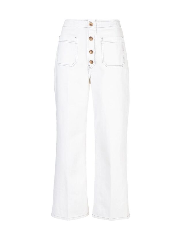 Calças Eloise, €178, Reformation, em www.farfetch.com