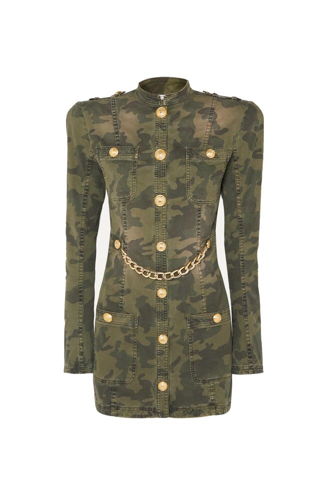 Vestido, €1590, Balmain, em www.net-a-porter.com