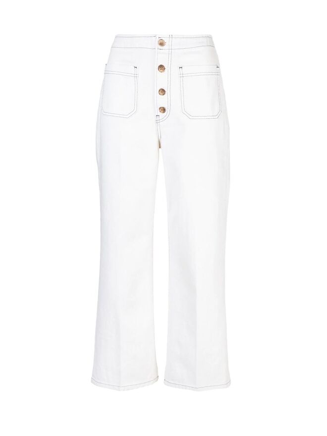Calças Eloise, €178, Reformation, em www.farfetch.com