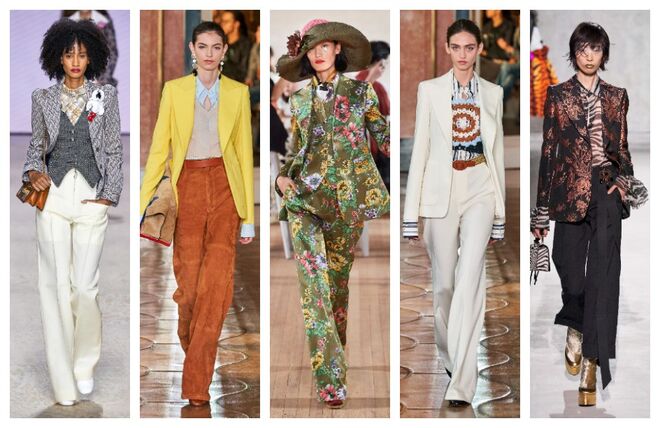 ANOS 70 | Louis Vuitton; Altuzarra; Marc Jacobs; Altuzarra; Dries van Noten 