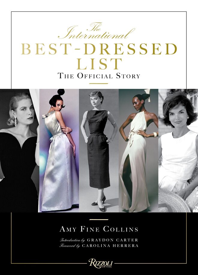 Capa do livro The International Best Dressed List: The Official Story, de Amy Fine Collins. Rizzoli.