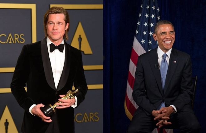 4. Brad Pitt e Barack Obama 