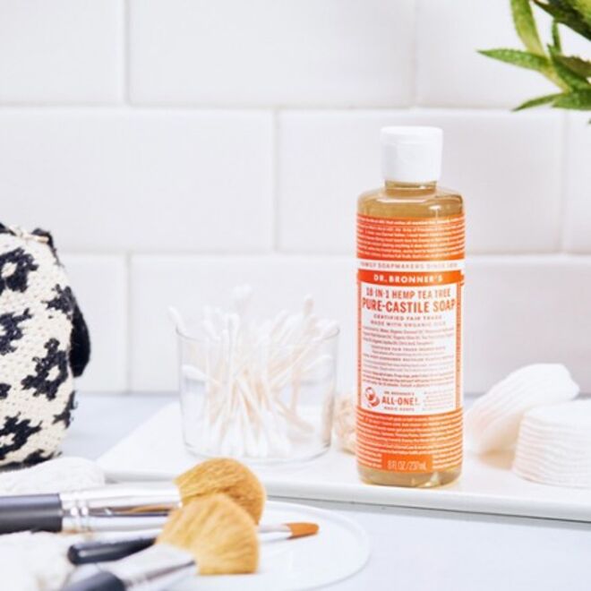 Sabonete Líquido, Dr, Bronners em www.pegada-verde.pt 