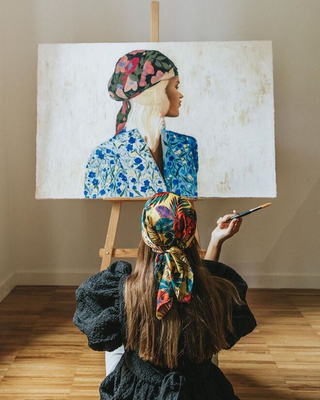 Aula de pintura com Belen Hostalet